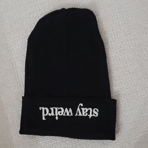 Stay weird beanie